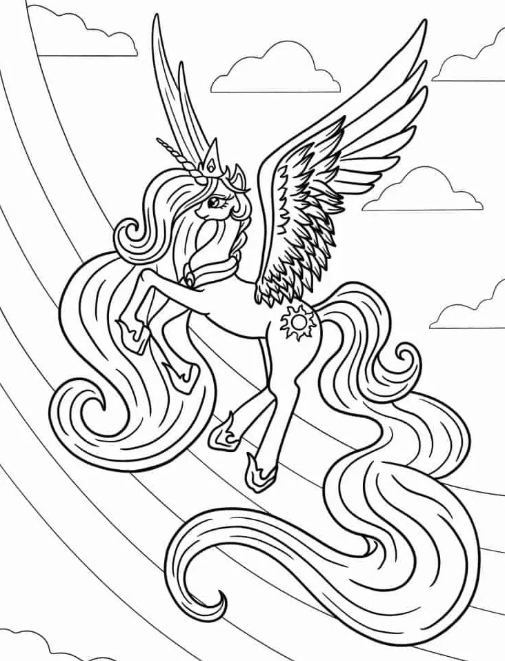 coloriage Licorne pour enfant de 4 ans