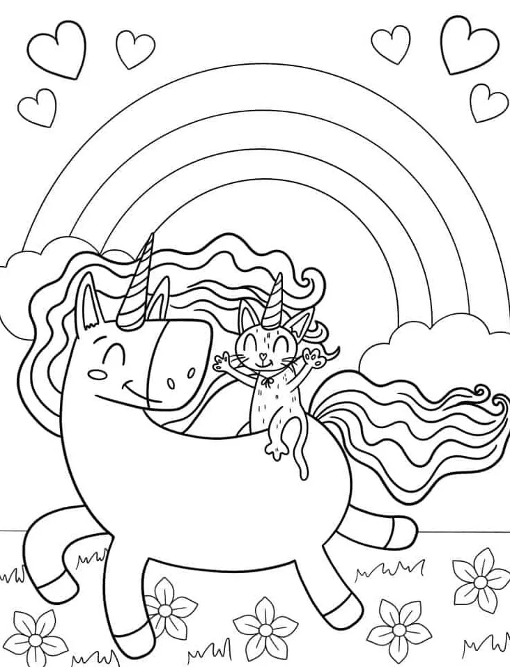 imprimer coloriage Licorne gratuit