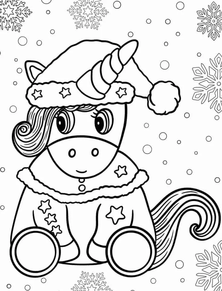 coloriage Licorne pour enfants à imprimer 1