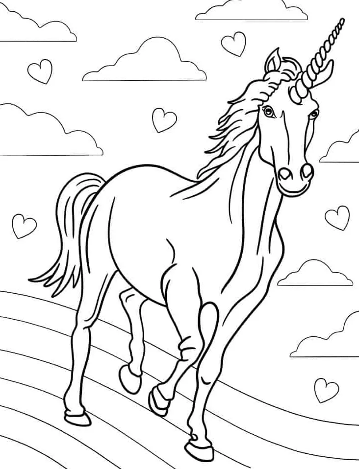 coloriage Licorne pour enfants à télécharger