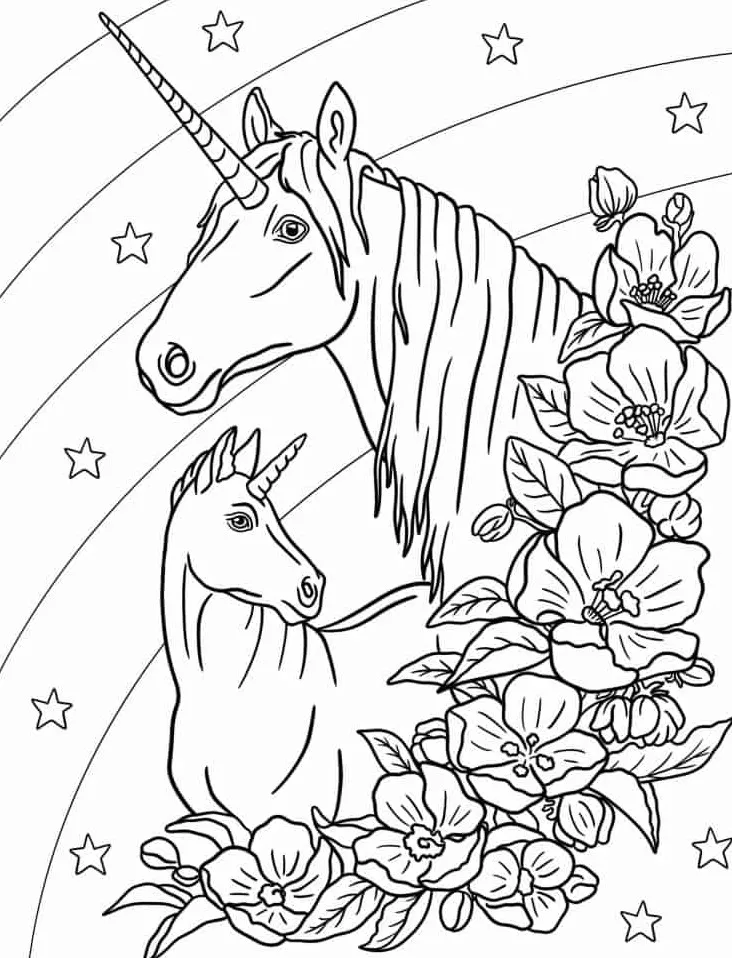 coloriage Licorne pour enfant de à imprimer