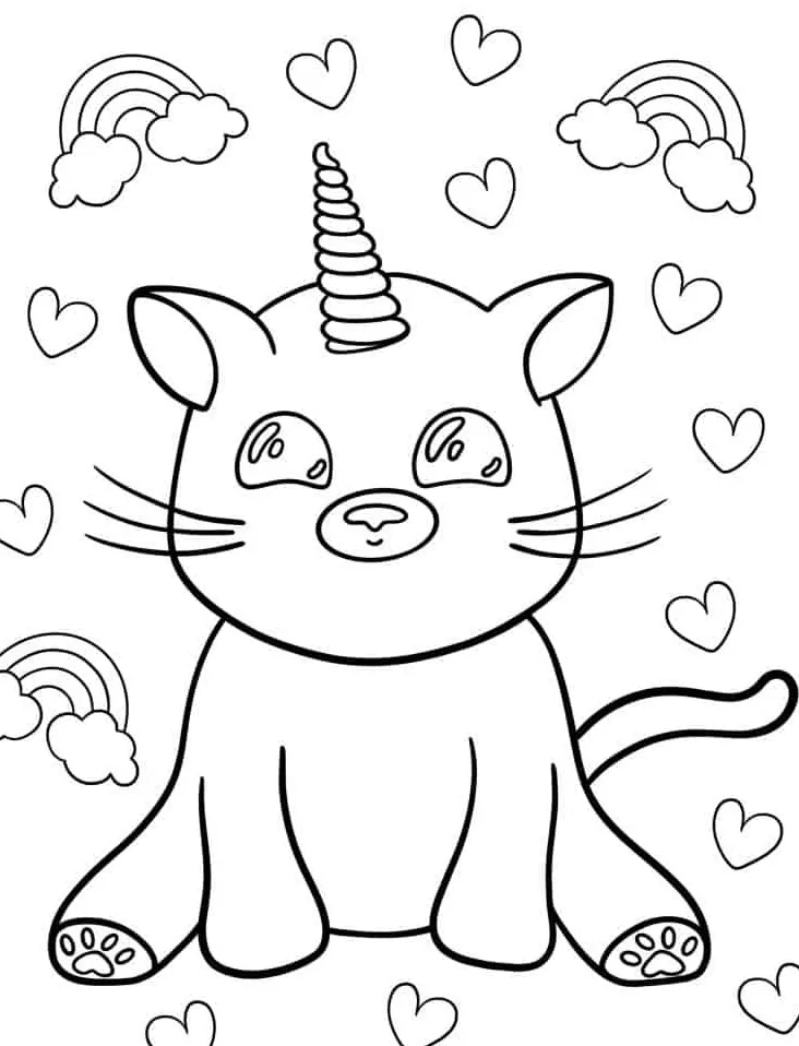 coloriage Licorne et apprentissage 1