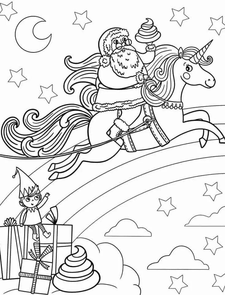 coloriage Licorne à imprimer pour enfant de 7 ans