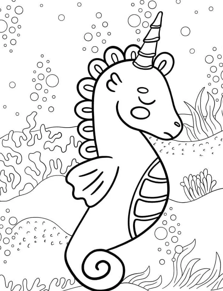 coloriage Licorne et apprentissage 2