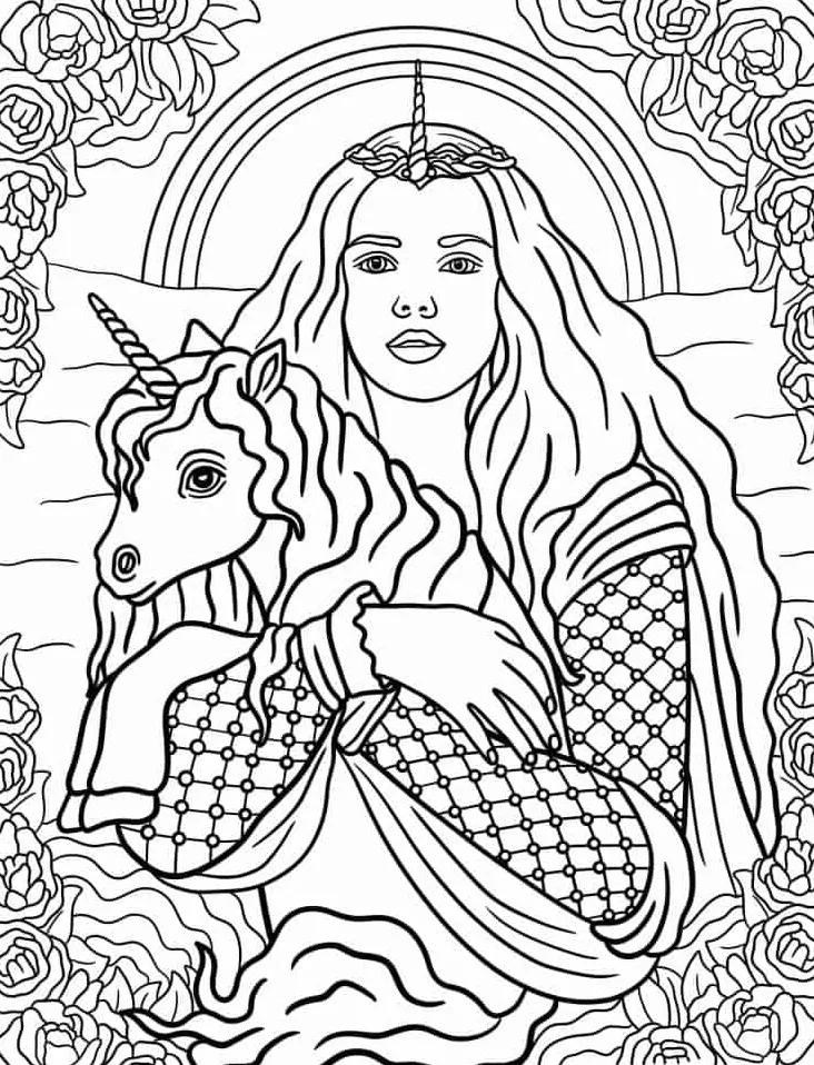 coloriage Licorne pour enfants a imprimer gratuit 1