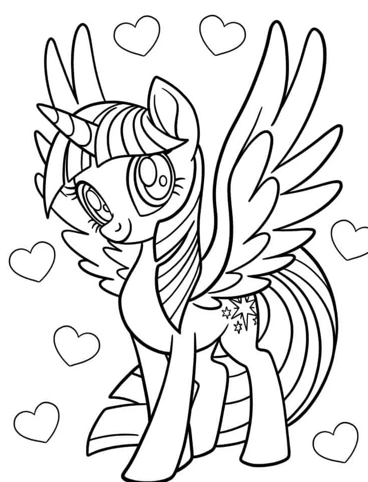 coloriage Licorne et decoupage a imprimer gratuit 2