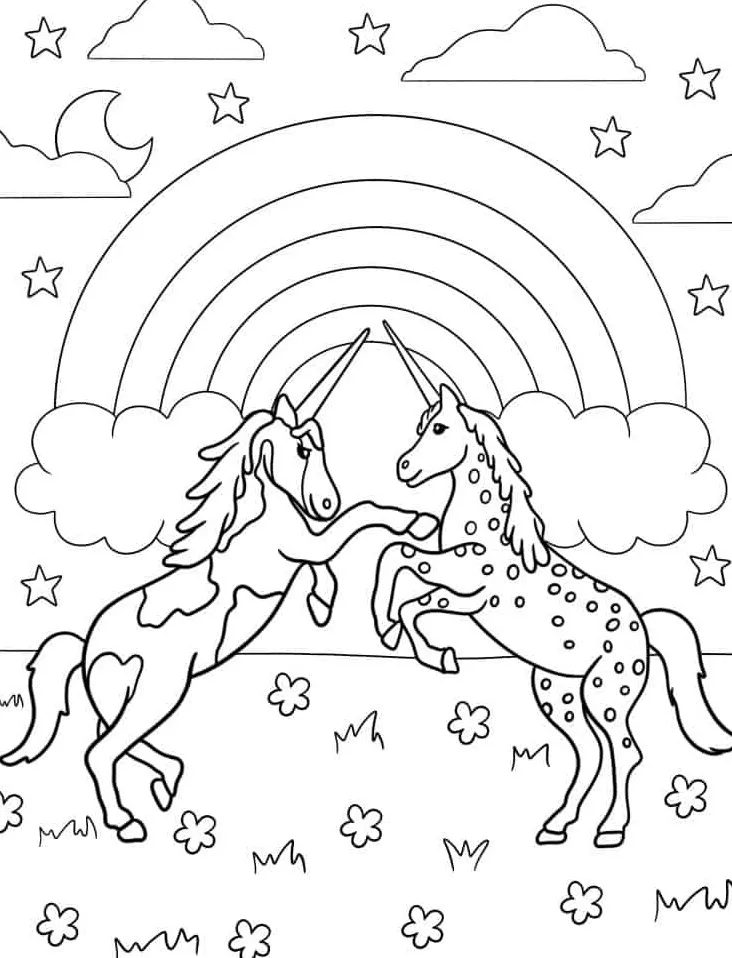 coloriage Licorne pour enfant a imprimer gratuit