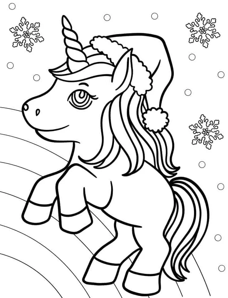 coloriage Licorne educatif pour enfant 1