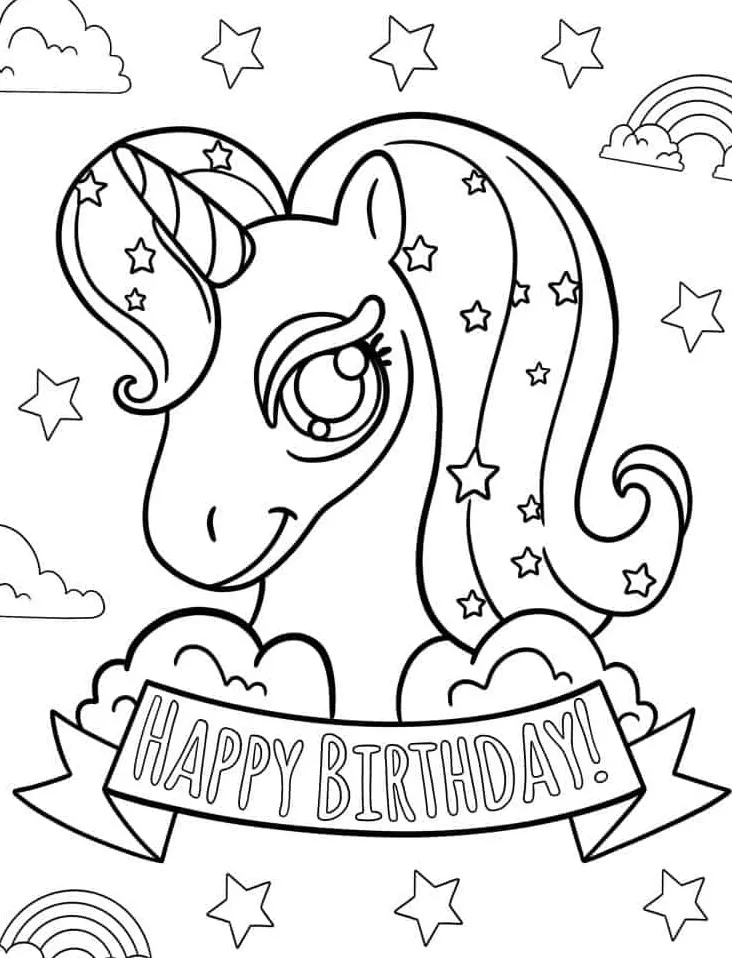 coloriage Licorne pour enfant a imprimer gratuit 1