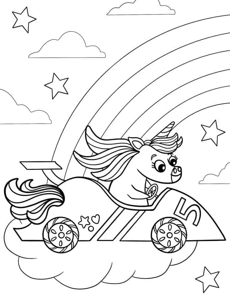 coloriage Licorne pour enfants à imprimer 2