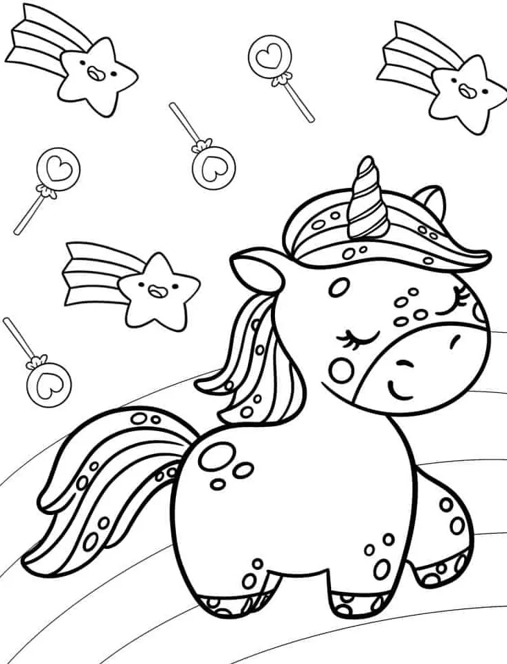 coloriage Licorne a dessiner en ligne 1