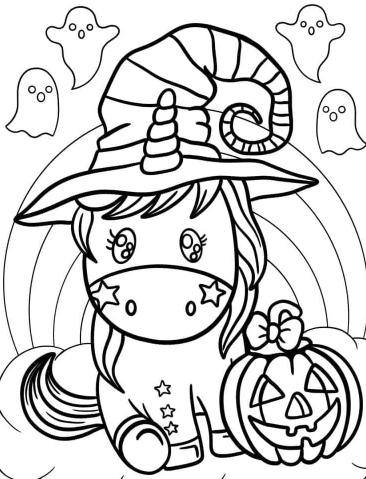 coloriage Licorne et apprentissage 3