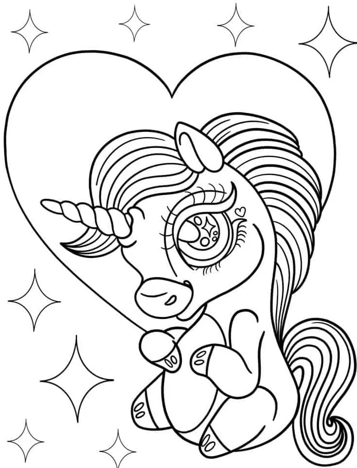 coloriage Licorne pour primaire 2