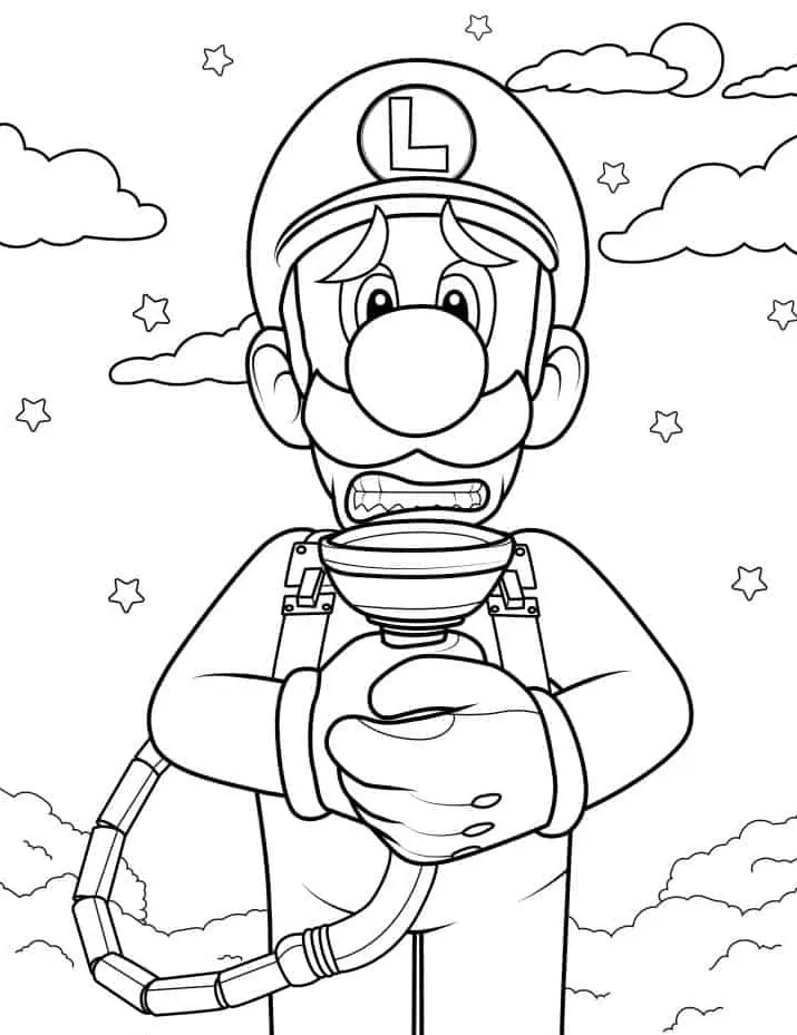 coloriage Luigi pour enfant de 10 ans