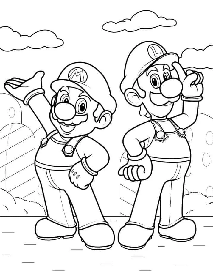 coloriage Luigi pour enfant de 8 ans