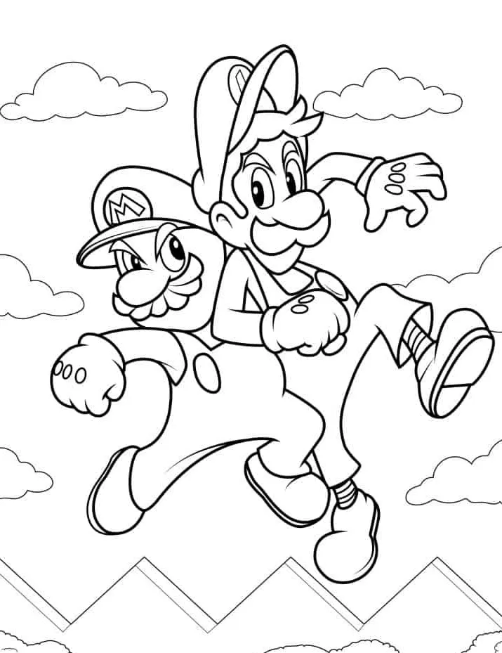 coloriage Luigi pour enfant a imprimer gratuit