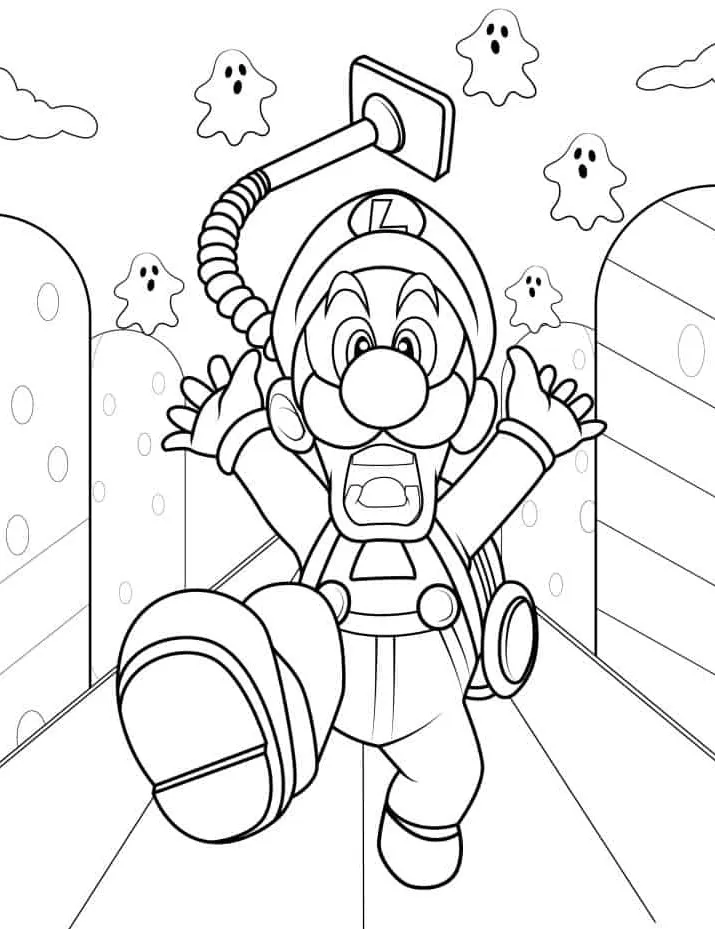 imprimer coloriage Luigi pour enfant