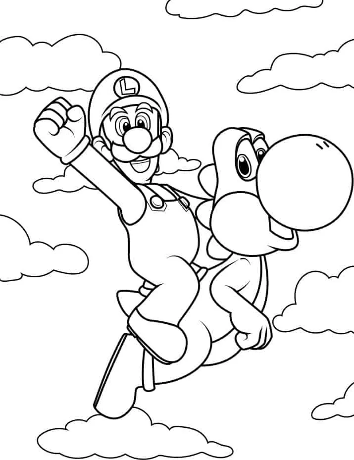 coloriage Luigi a dessiner et imprimer