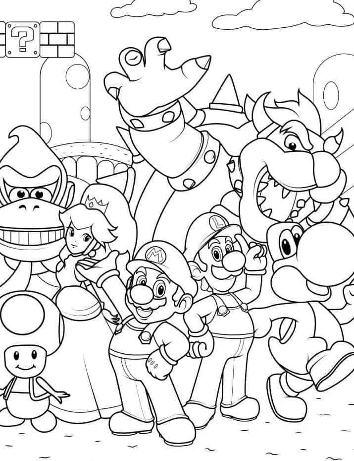 coloriage Luigi pour enfant de 10 ans 1