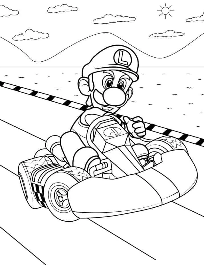 coloriage Luigi a colorier en ligne gratuitement