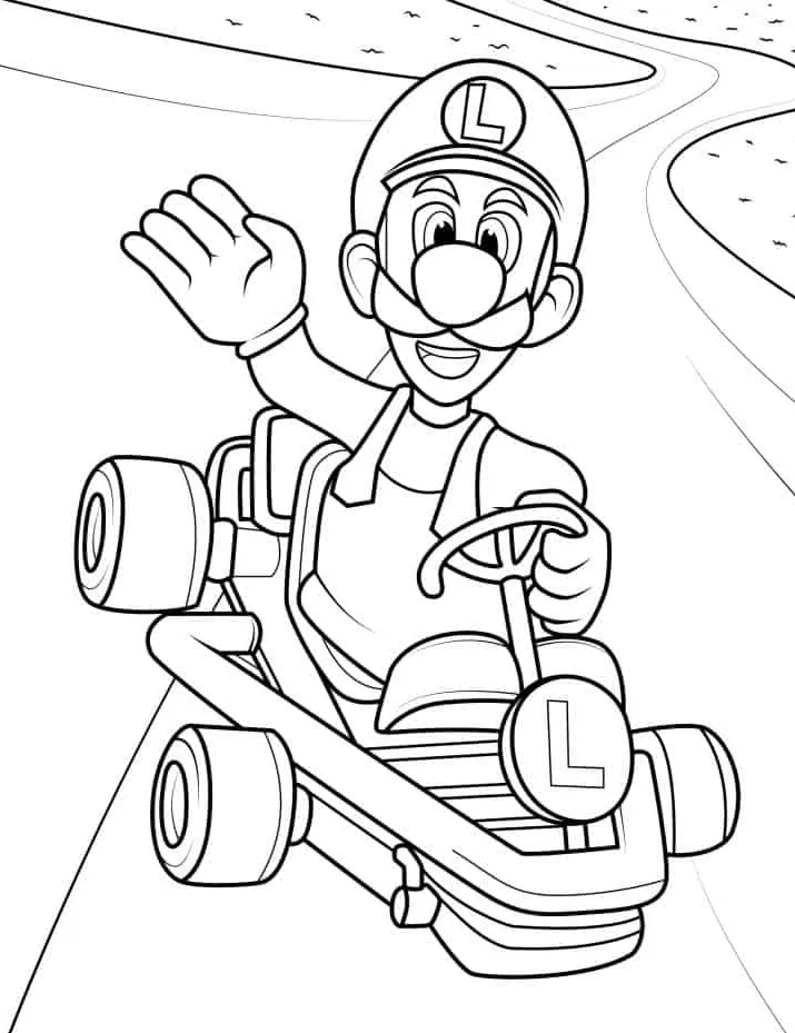 coloriage Luigi a imprimer