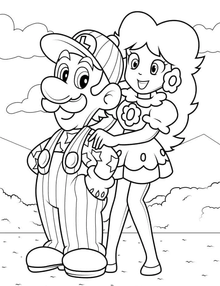 coloriage Luigi pour enfants