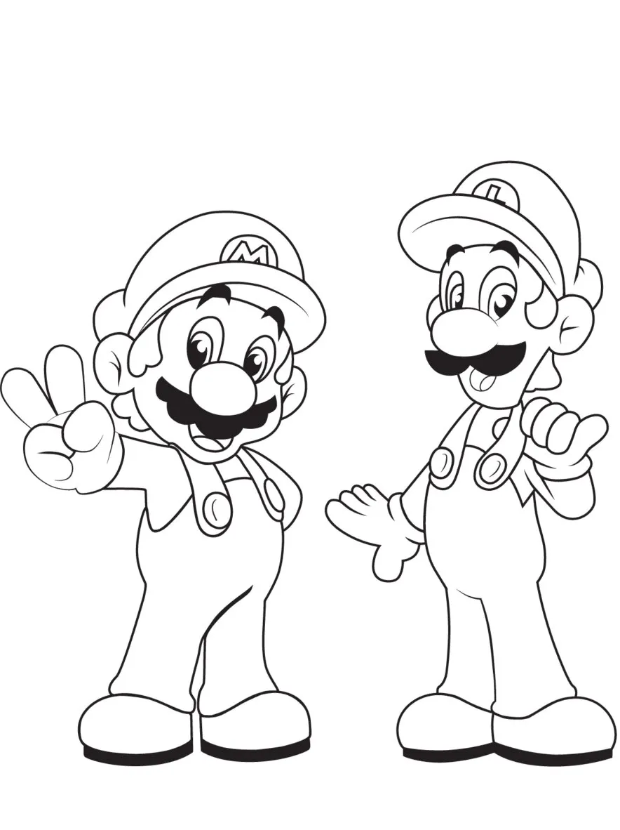 coloriage Luigi à imprimer pour enfant de 8 ans 2