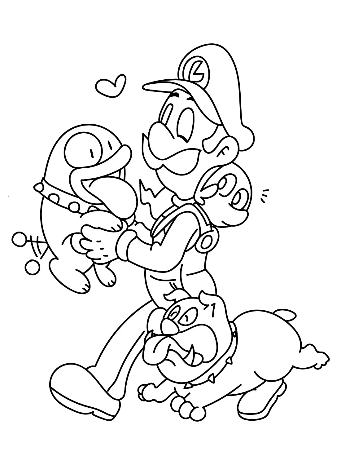 coloriage Luigi gratuit pour enfants