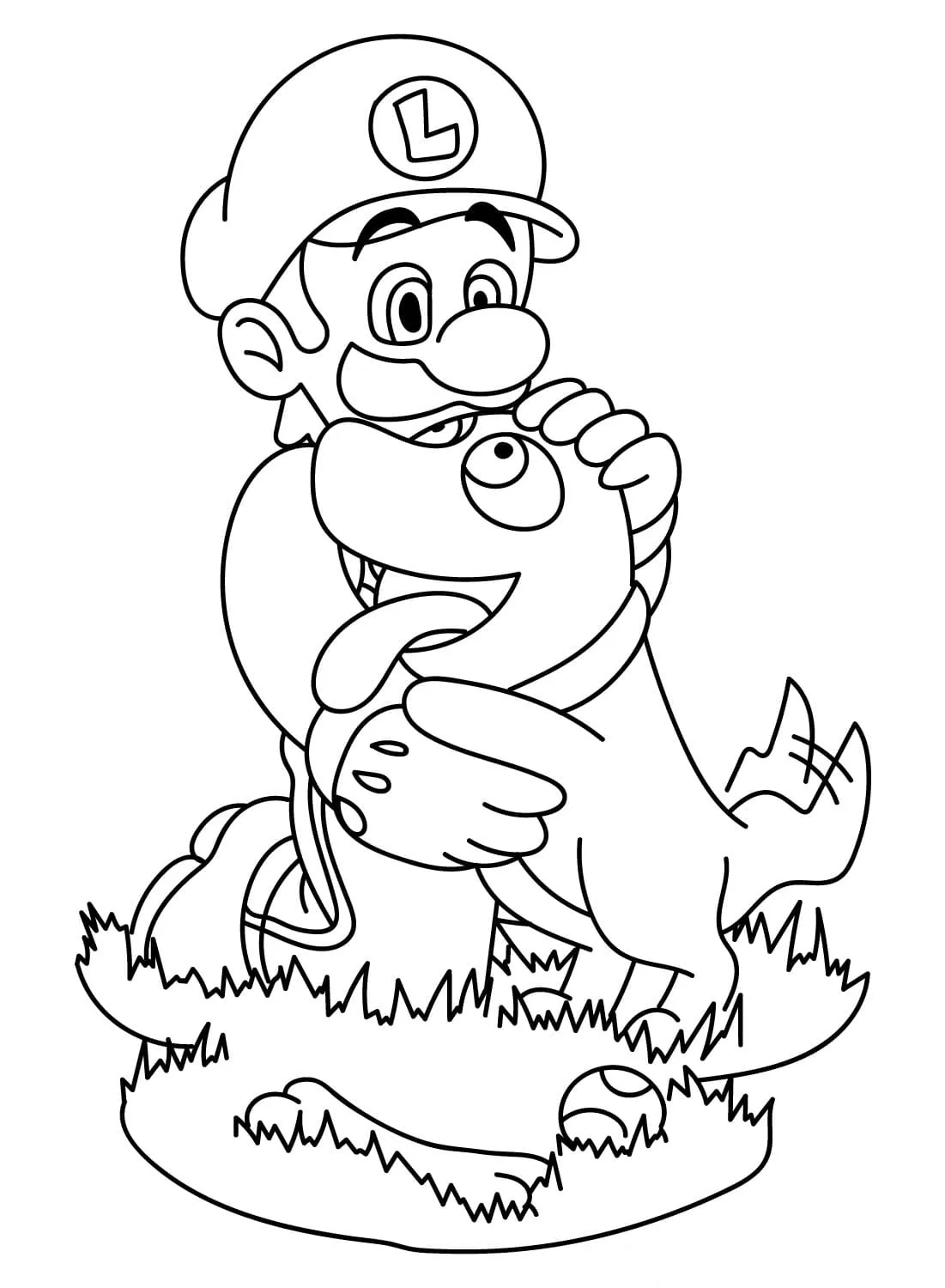 télécharger coloriage Luigi gratuit