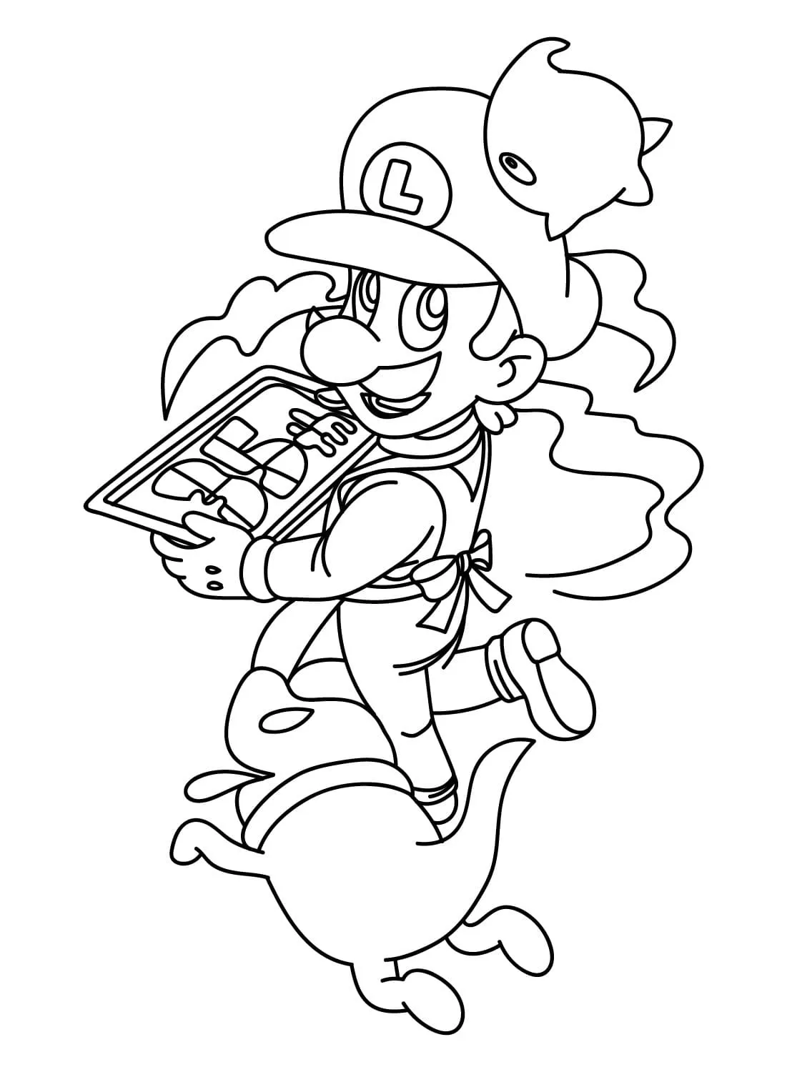 coloriage Luigi pour bebe a imprimer