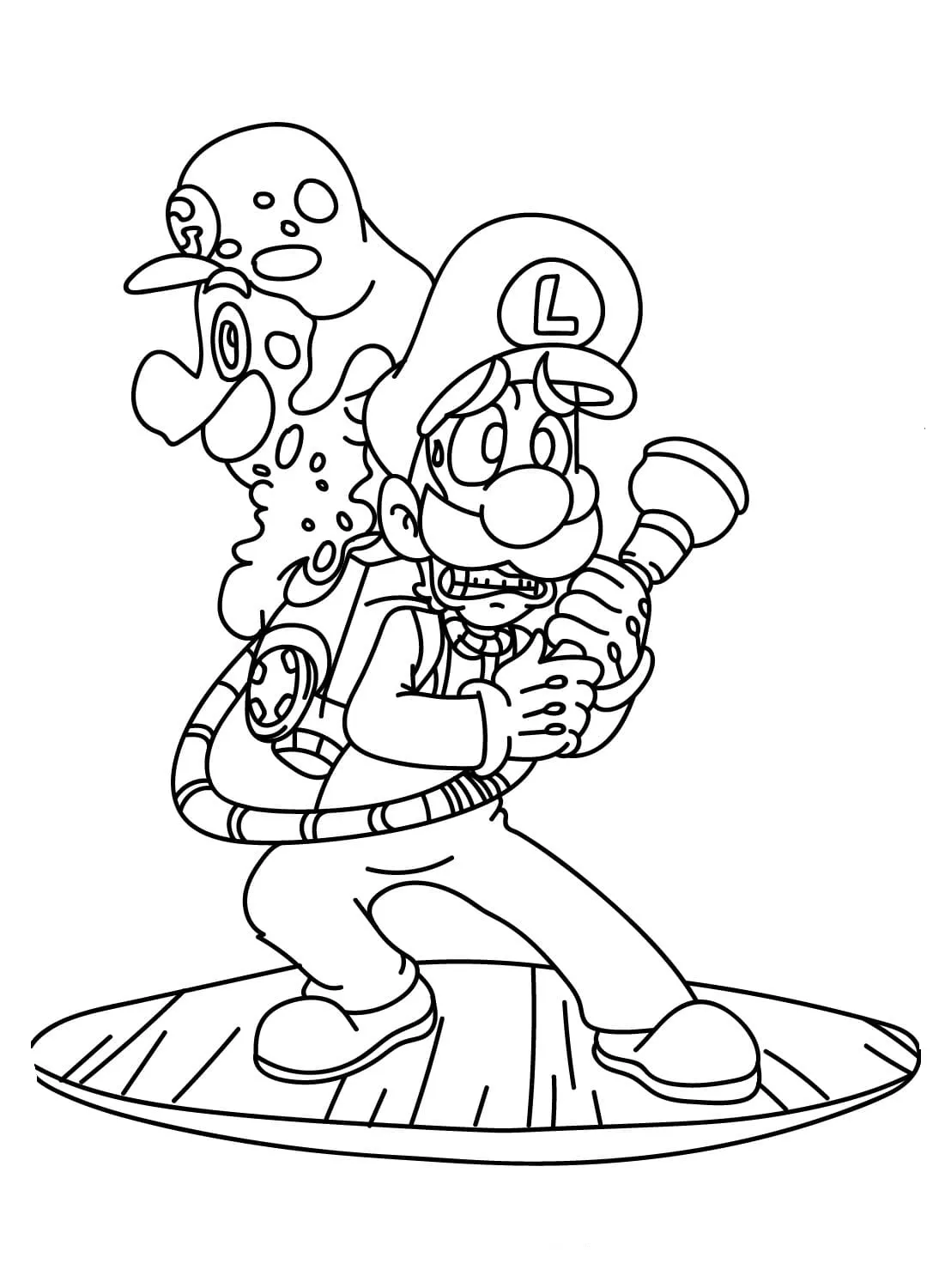 coloriage Luigi à imprimer pdf gratuit