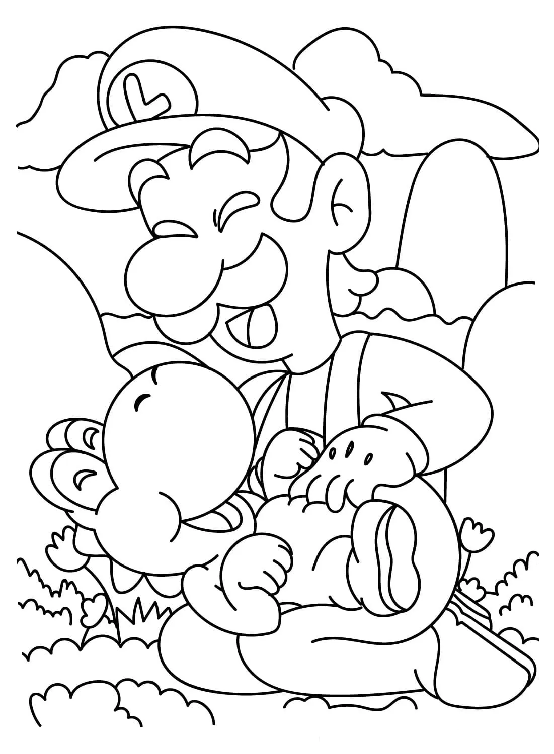 imprimer coloriage Luigi