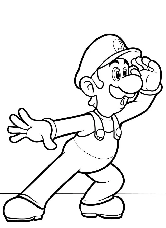 coloriage Luigi gratuit a imprimer 1