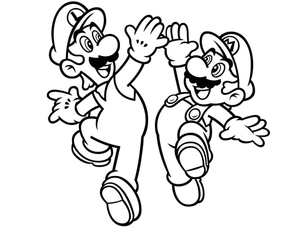 coloriage Luigi pour enfant a imprimer gratuit 1