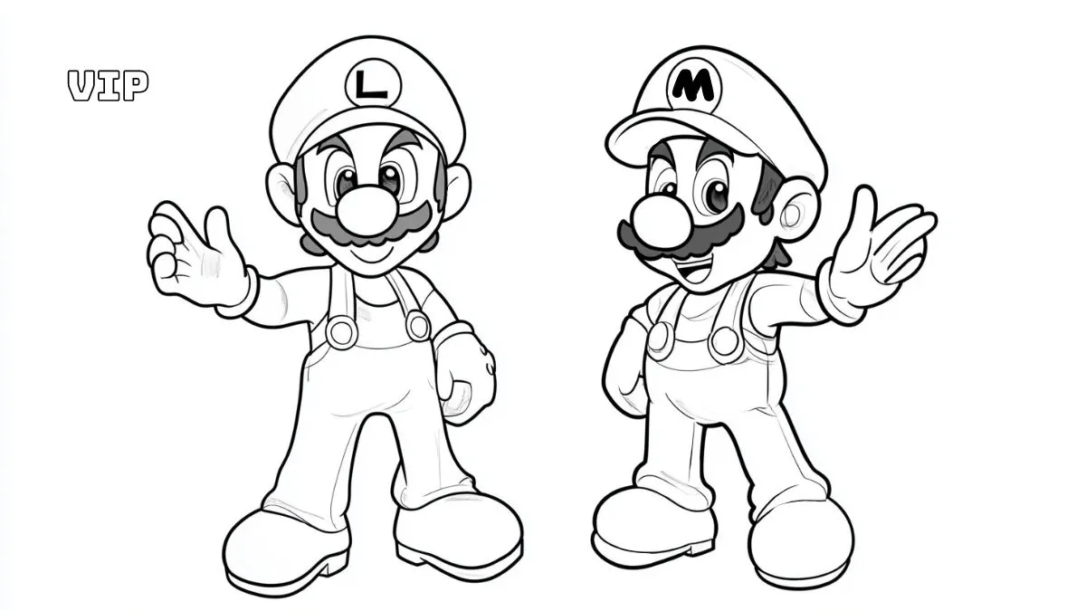 coloriage Luigi pour enfant de à imprimer