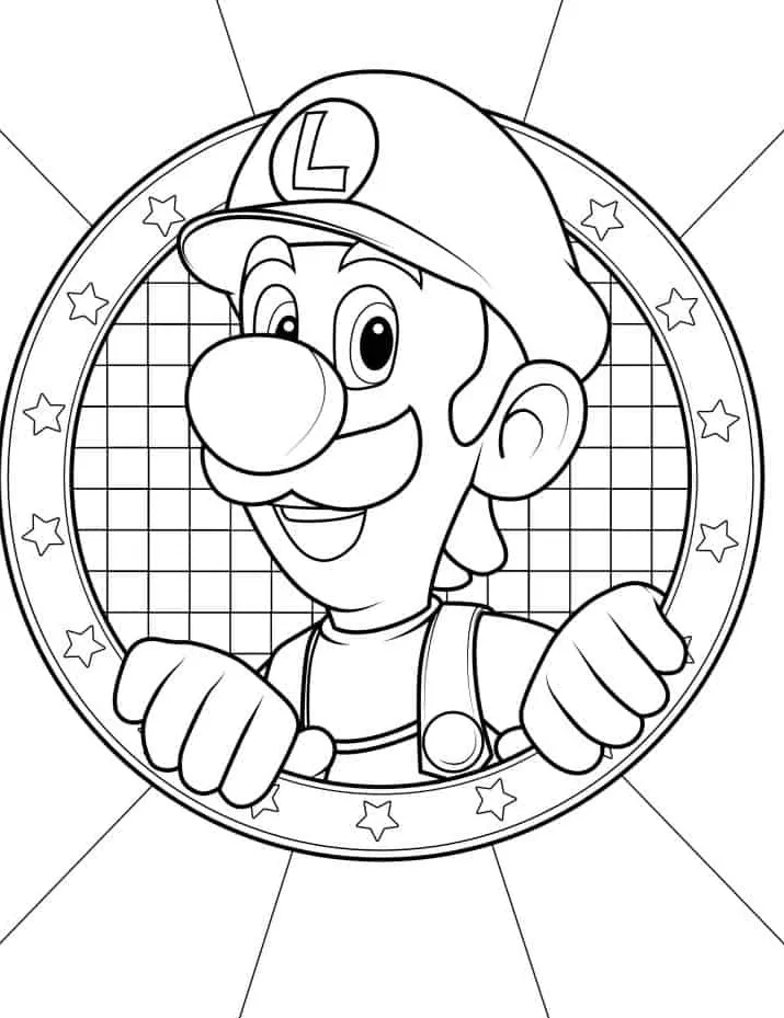 coloriage Luigi à imprimer pour enfant de 10 ans