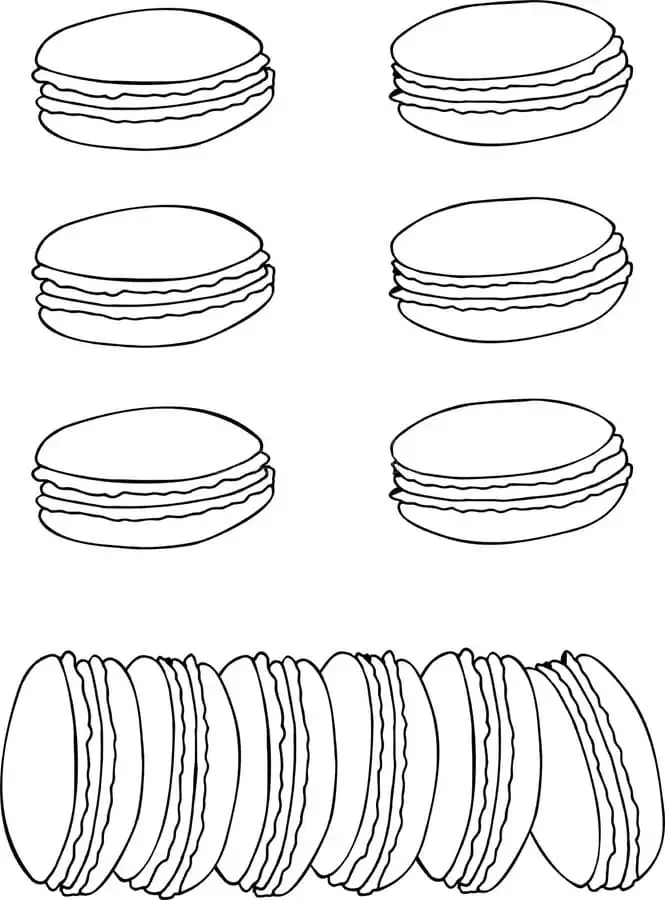 coloriage Macaron à imprimer pdf gratuit