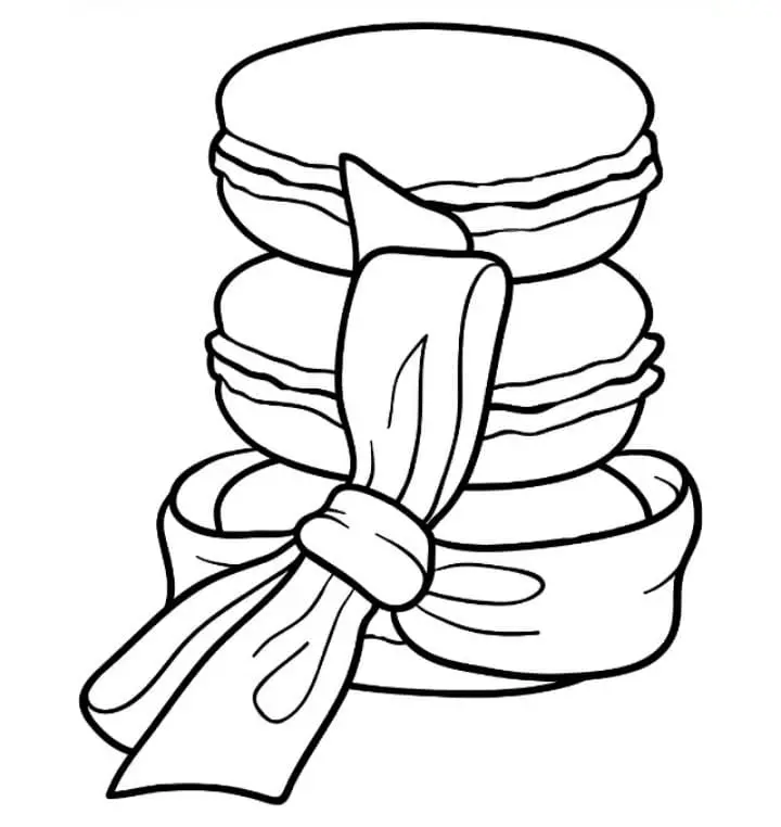 coloriage Macaron gratuit a imprimer 1