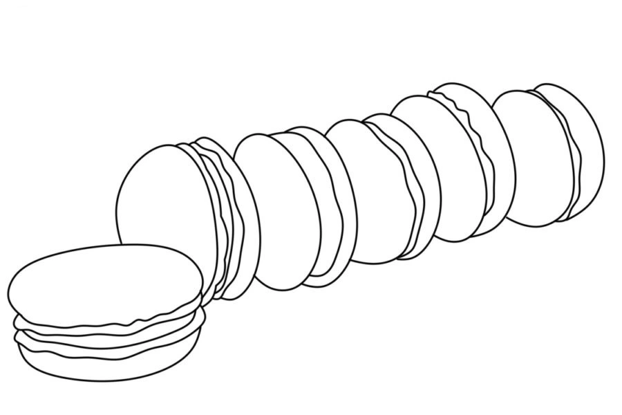 coloriage Macaron pour enfants a imprimer gratuit