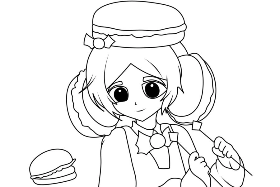 coloriage Macaron pour enfants 1