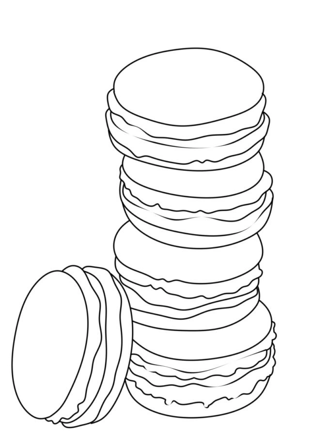 coloriage Macaron a dessiner en ligne