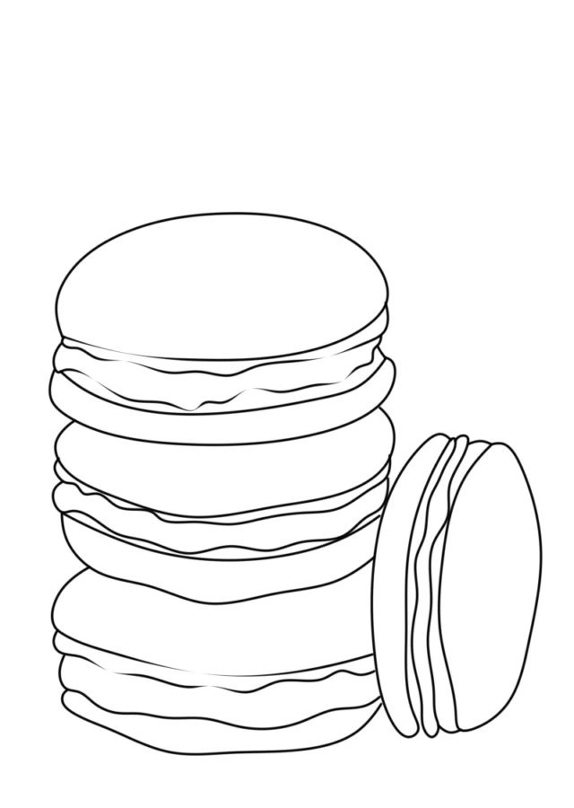 coloriage Macaron pour enfant de 3 ans