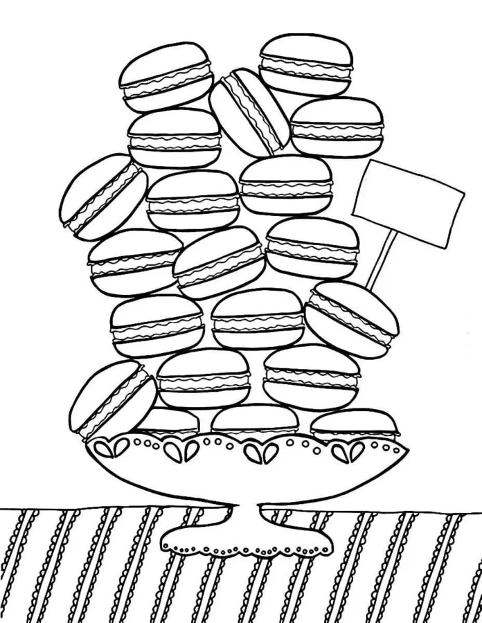 coloriage Macaron en ligne 1