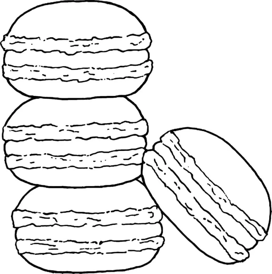 coloriage Macaron a imprimer gratuit