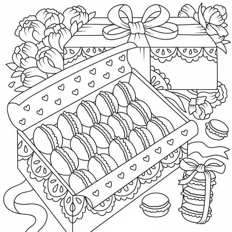 coloriage Macaron à imprimer pour enfant de 10 ans