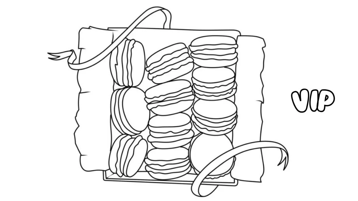 coloriage Macaron pour enfant de 4 ans