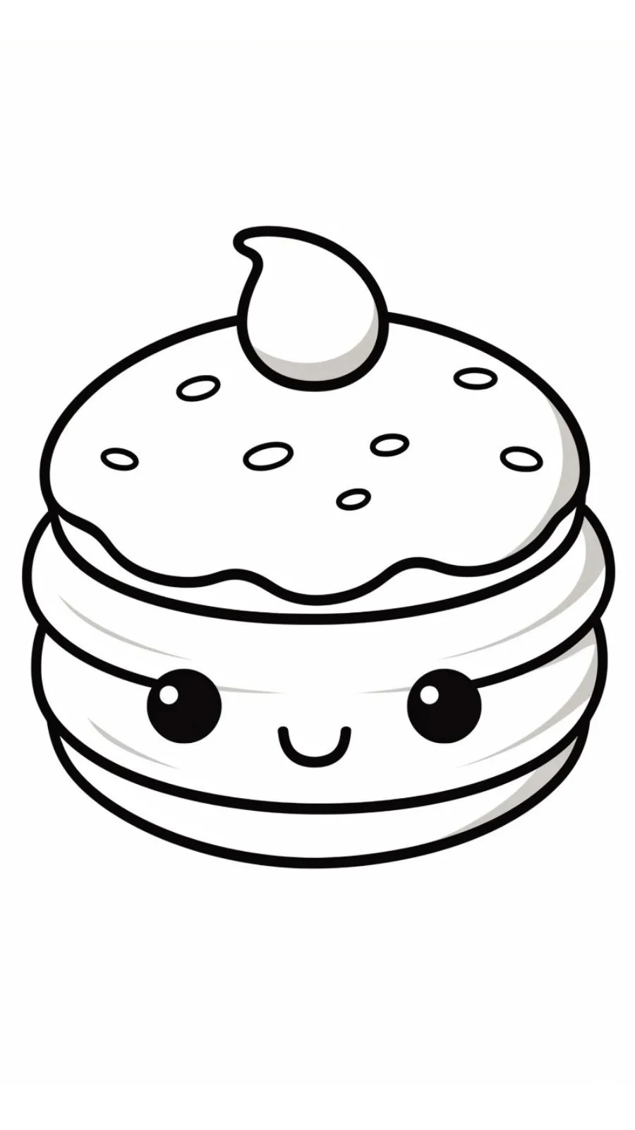 coloriage Macaron gratuit à imprimer