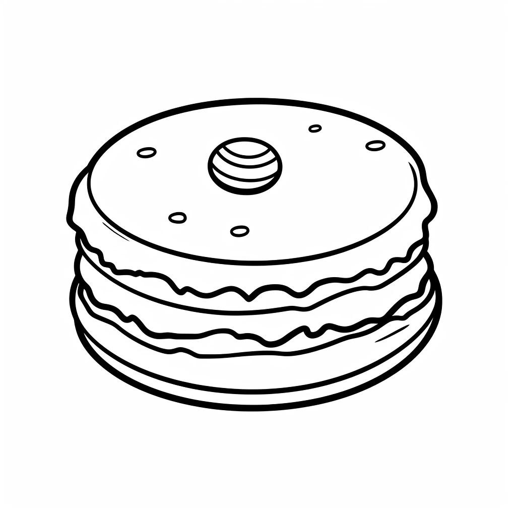 coloriage Macaron pour enfant de 4 ans 1