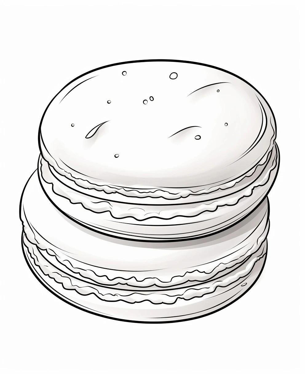 coloriage Macaron gratuit à imprimer 1