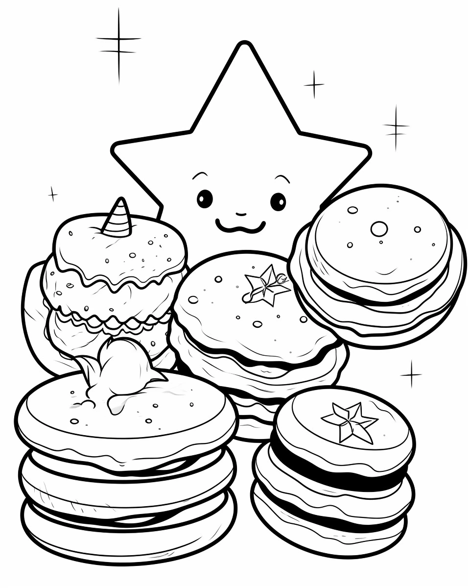 coloriage Macaron pour enfants à télécharger